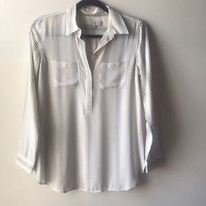Ann Taylor The Loft Striped Tunic Blouse